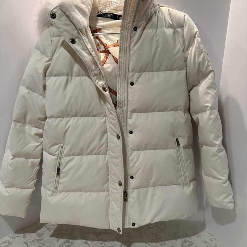 Ralph Lauren Women's White Puffer Jacket